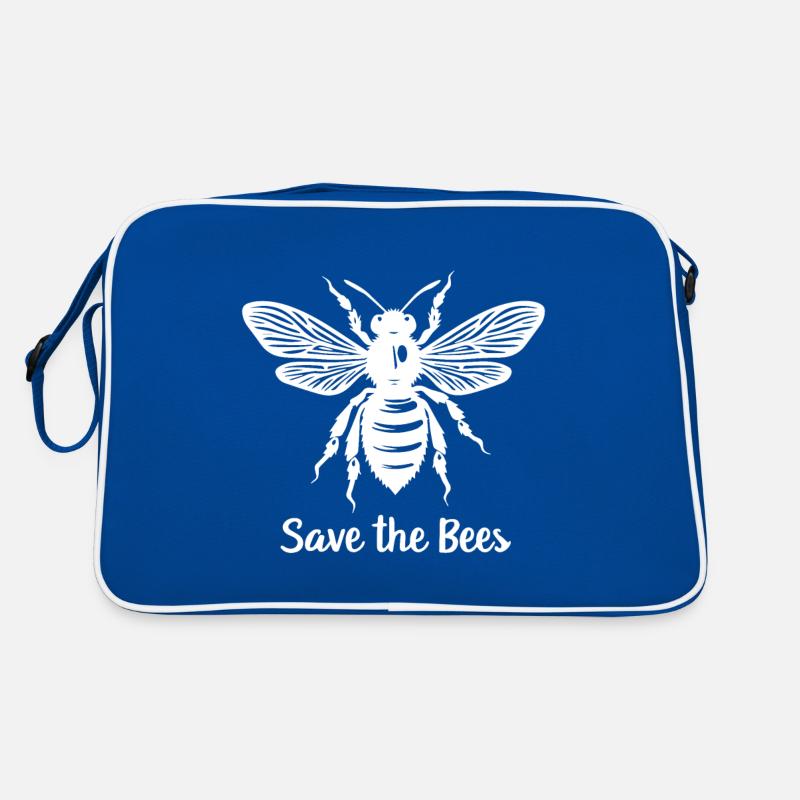 RETTET DIE BIENEN (HELLES TEXTDESIGN) Retro Tasche