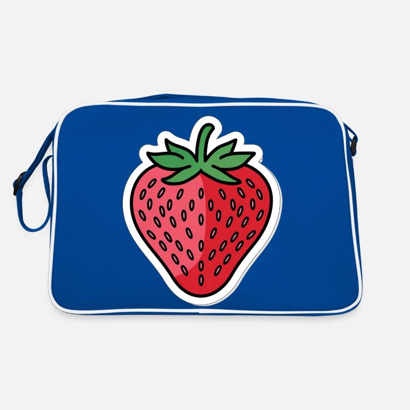 Erdbeere Retro Tasche