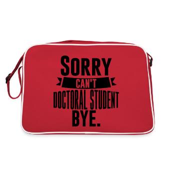 Désolé, je ne peux pas dire au revoir au doctorant 4 - Sac Retro - rouge/blanc - Dos