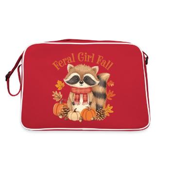 Feral girl Fall - Retro Bag - red/white - Back