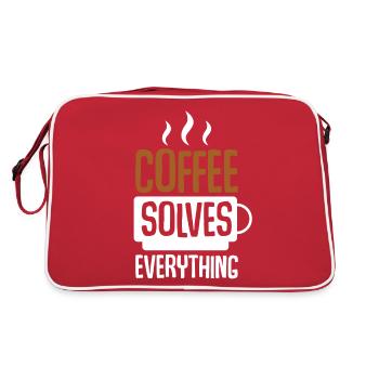 Coffee Solves Everything - Retro Bag - red/white - Back