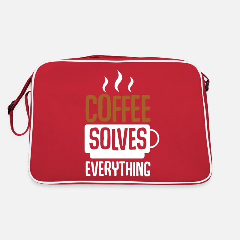 Coffee Solves Everything Retro Tasche