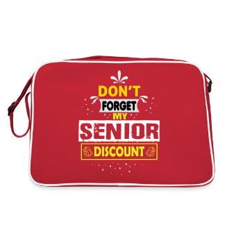 Senior Don't Forget My Discount - Gifts Senior - Retro Bag - red/white - Back