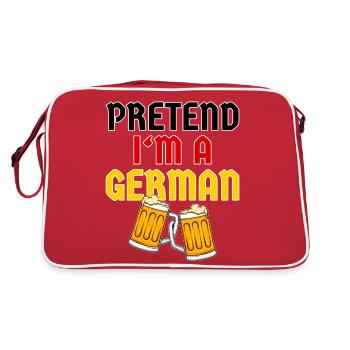Pretend I'm a German - Beer Mug Costume Shirt - Retro Bag - red/white - Back