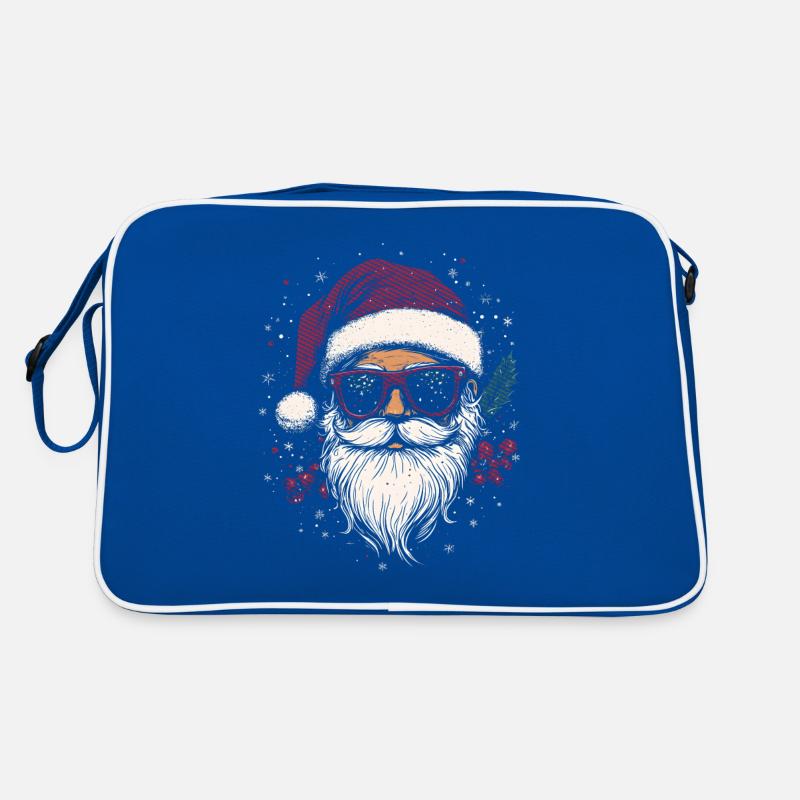 Frohe Weihnachten mit coolem Weihnachtsmann Retro Tasche