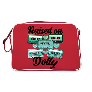 Cowboy Funny Women Hat Wild Western Rodeo Music - Retro Bag - red/white - Back