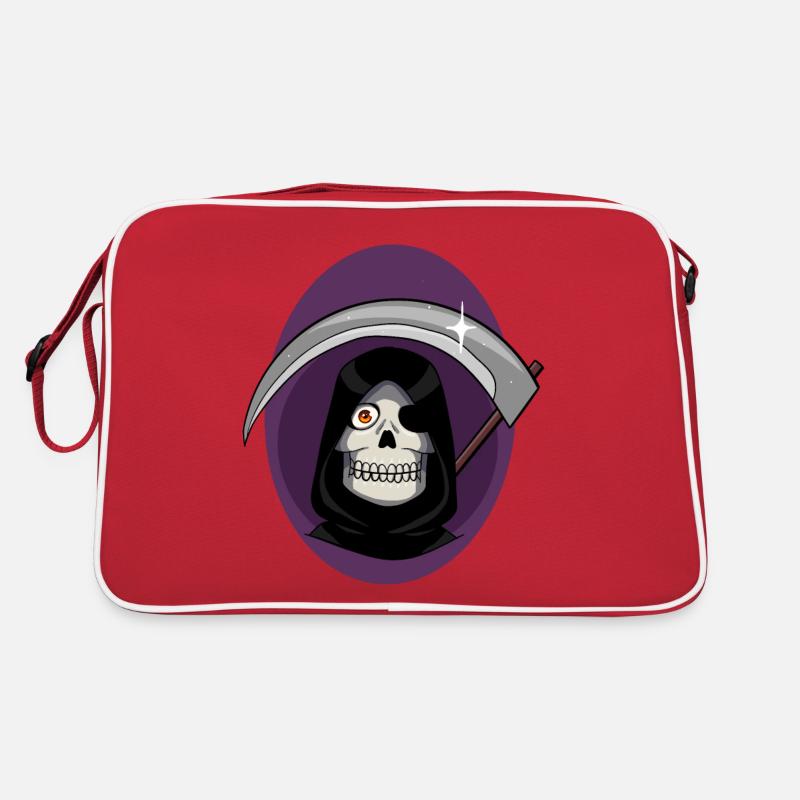 Sensenmann - Retro Tasche - Rot/Weiß