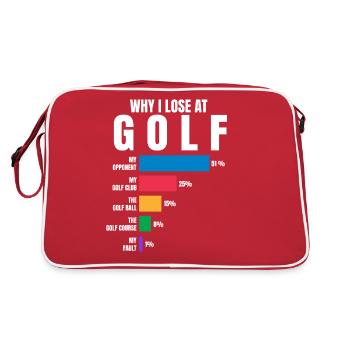 Why I lose at Golf - Retro Bag - red/white - Back