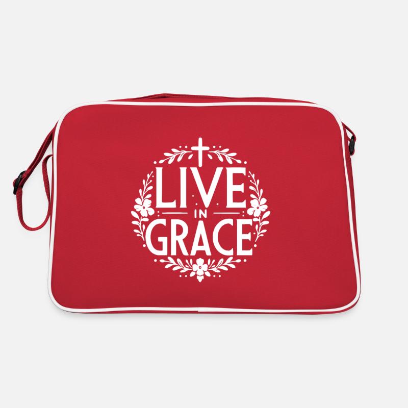 Lebe in Gnade Retro Tasche