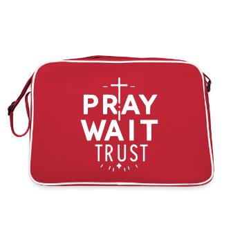 Pray Wait Trust - Retro Bag - red/white - Back