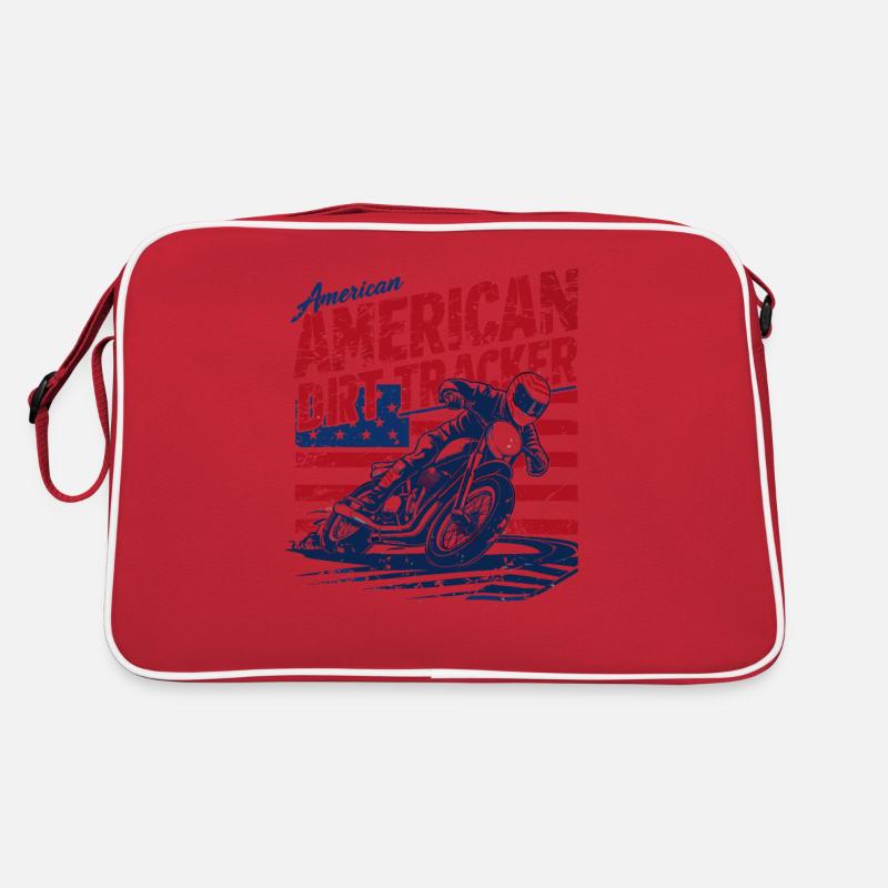 American flat track biker Retro Bag