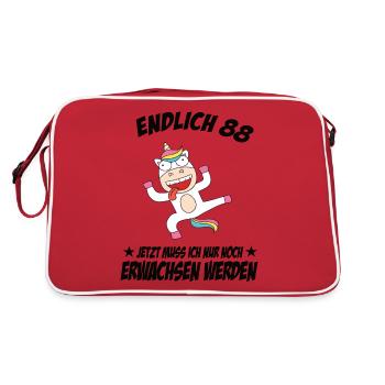 88 Anniversaire Paroles positives pour 88 Anniversaire - Sac Retro - rouge/blanc - Dos