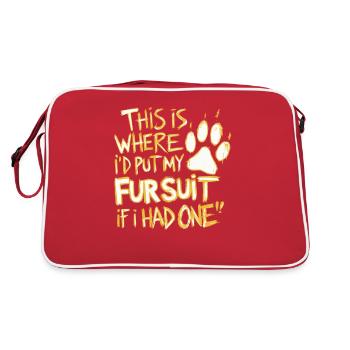 Voici ma fursuit, si j’en avais une - Sac Retro - rouge/blanc - Dos