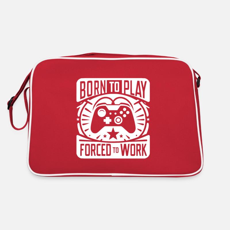 Né pour jouer, forcé de travailler Sac Retro
