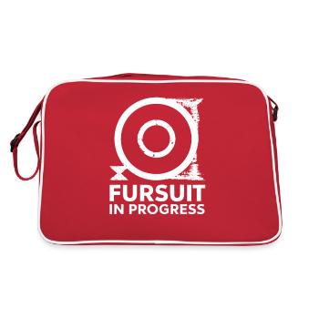 Fursuit in Arbeit – Bald fertig! - Retro Tasche - Rot/Weiß - Hinten