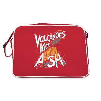Volcan – Cendres, lave et feu - Sac Retro - rouge/blanc - Dos