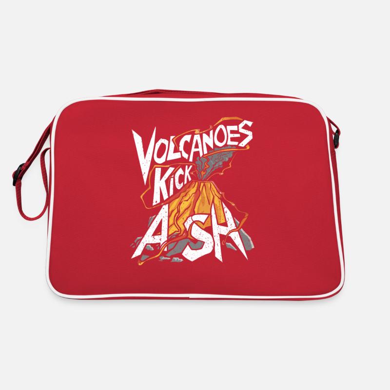 Vulkan – Asche, Lava und Feuer Retro Tasche