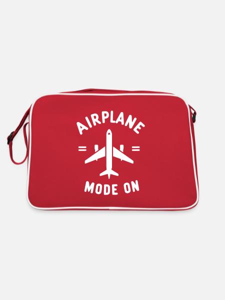 Airplane Mode On - Retro Bag - red/white - Back