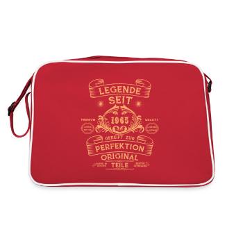 Légende depuis 1965 – 60 ans de design d’anniversaire - Sac Retro - rouge/blanc - Dos