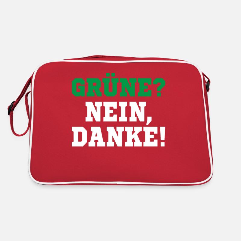 Grüne nein Danke! Retro Tasche