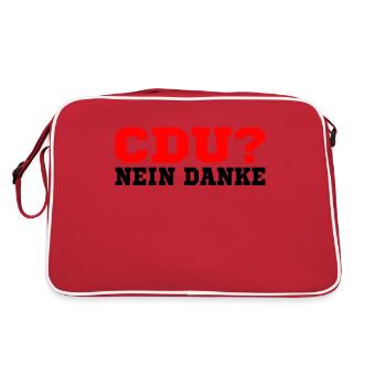 Cdu - Retro Tasche - Rot/Weiß - Hinten