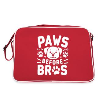 Paws Before Bros - Retro Bag - red/white - Back
