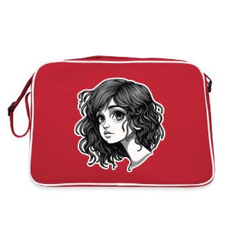 SPAGHETTI-MÄDCHEN - Retro Tasche - Rot/Weiß - Hinten