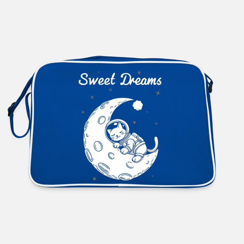 CATS SLEEP ON THE MOON Retro Bag