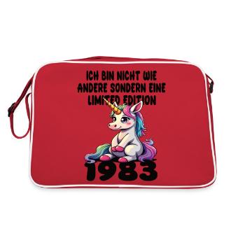 Edition Limitée 1983 Anniversaire Né 1983 - Sac Retro - rouge/blanc - Dos