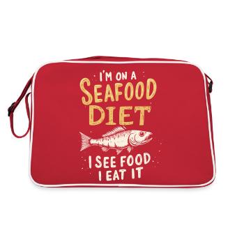SEAFOOD DIET - Retro Bag - red/white - Back