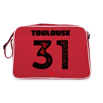 Toulouse 31,Ville Rose 5 étoiles Vintage Comic. - Sac Retro - rouge/blanc - Dos