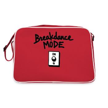 Breakdance Mode On Breakdance Breakdancing - Retro Tasche - Rot/Weiß - Hinten