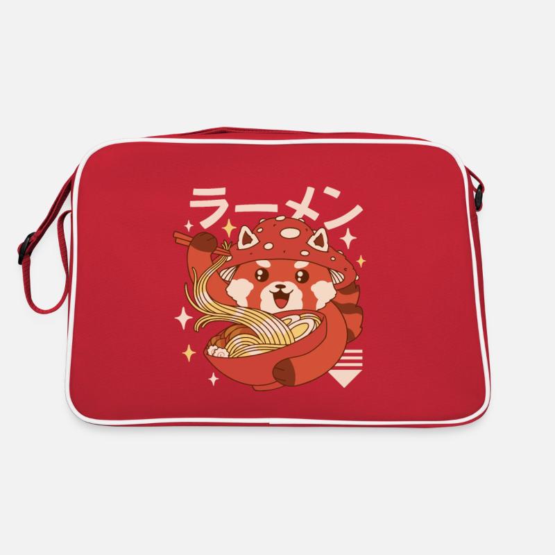 Kawaii Roter Panda Ramen Retro Tasche