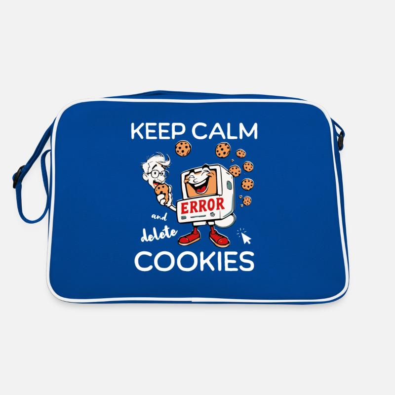 Keep Calm And Delete Cookies IT Nerd Retro Tasche