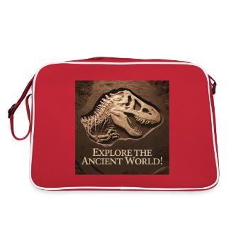 EXPLORE THE ANCIENT WORLD - Retro Bag - red/white - Back