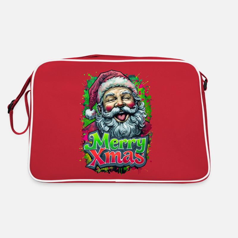 Joyeux Noël Drôle Père Noël Sac Retro