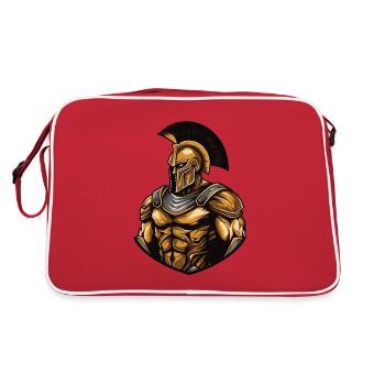Muscles du gladiateur spartiate - Sac Retro - rouge/blanc - Dos