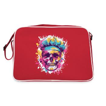 Koch Skull - Retro Bag - red/white - Back