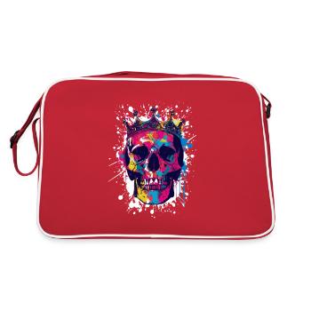 Couronne de crâne de roi - Sac Retro - rouge/blanc - Dos