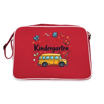Team Kindergarten – Un design mignon pour les enfants - Sac Retro - rouge/blanc - Dos