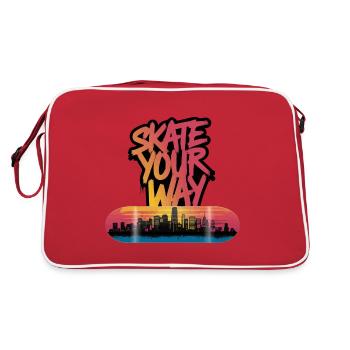 PATINEZ À VOTRE FAÇON - Sac Retro - rouge/blanc - Dos