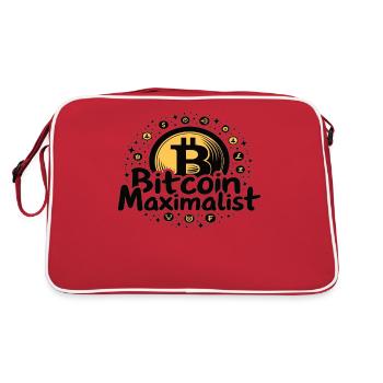 Bitcoin Maximalist - Design crypto élégant - Sac Retro - rouge/blanc - Dos