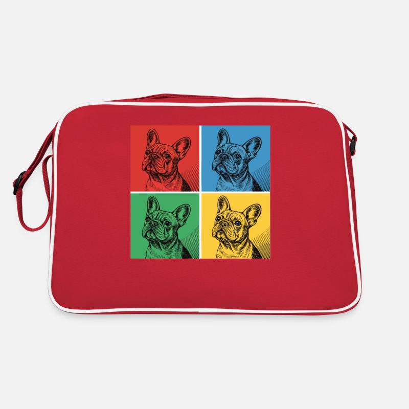 Bouledogue français Pop Art Design Sac Retro