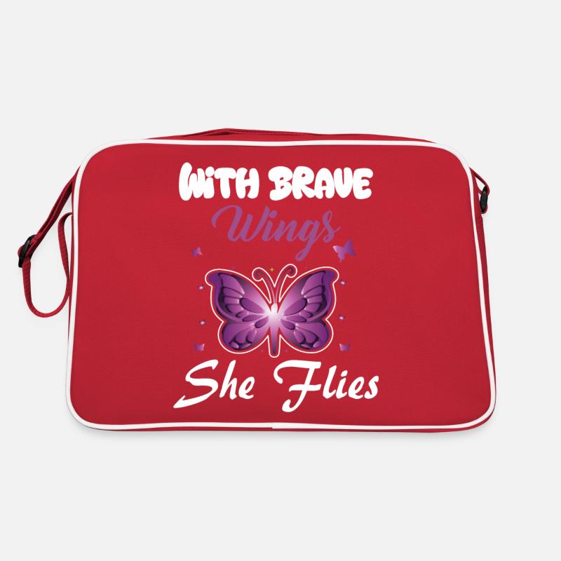 Wings - Retro Tasche - Rot/Weiß