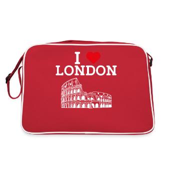J’aime Londres Colosseum Cool Royaume-Uni Coeur - Sac Retro - rouge/blanc - Dos