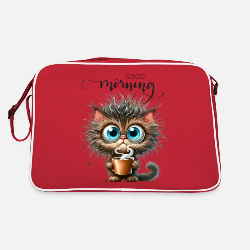 Cat Coffee Caffeine Colleague Office Breakfast Meow Retro Bag