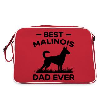 Berger Belge Dicton Malinois Cadeau - Sac Retro - rouge/blanc - Dos
