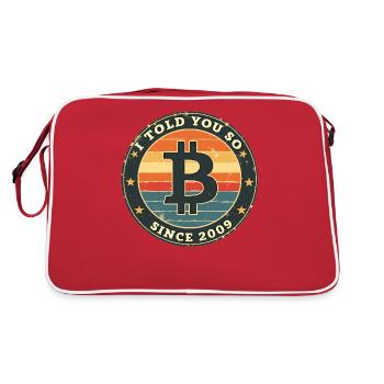 Retro Bitcoin Design - Crypto Fashion pour - Sac Retro - rouge/blanc - Dos