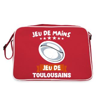 Toulouse Supporter Sport Jeu De Mains Jeu De - Sac Retro - rouge/blanc - Dos