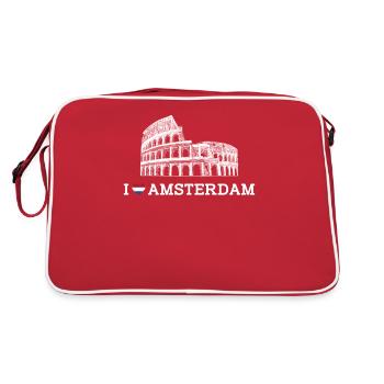 J’aime Colisée Amsterdam Cool Pays-Bas Amoureux - Sac Retro - rouge/blanc - Dos